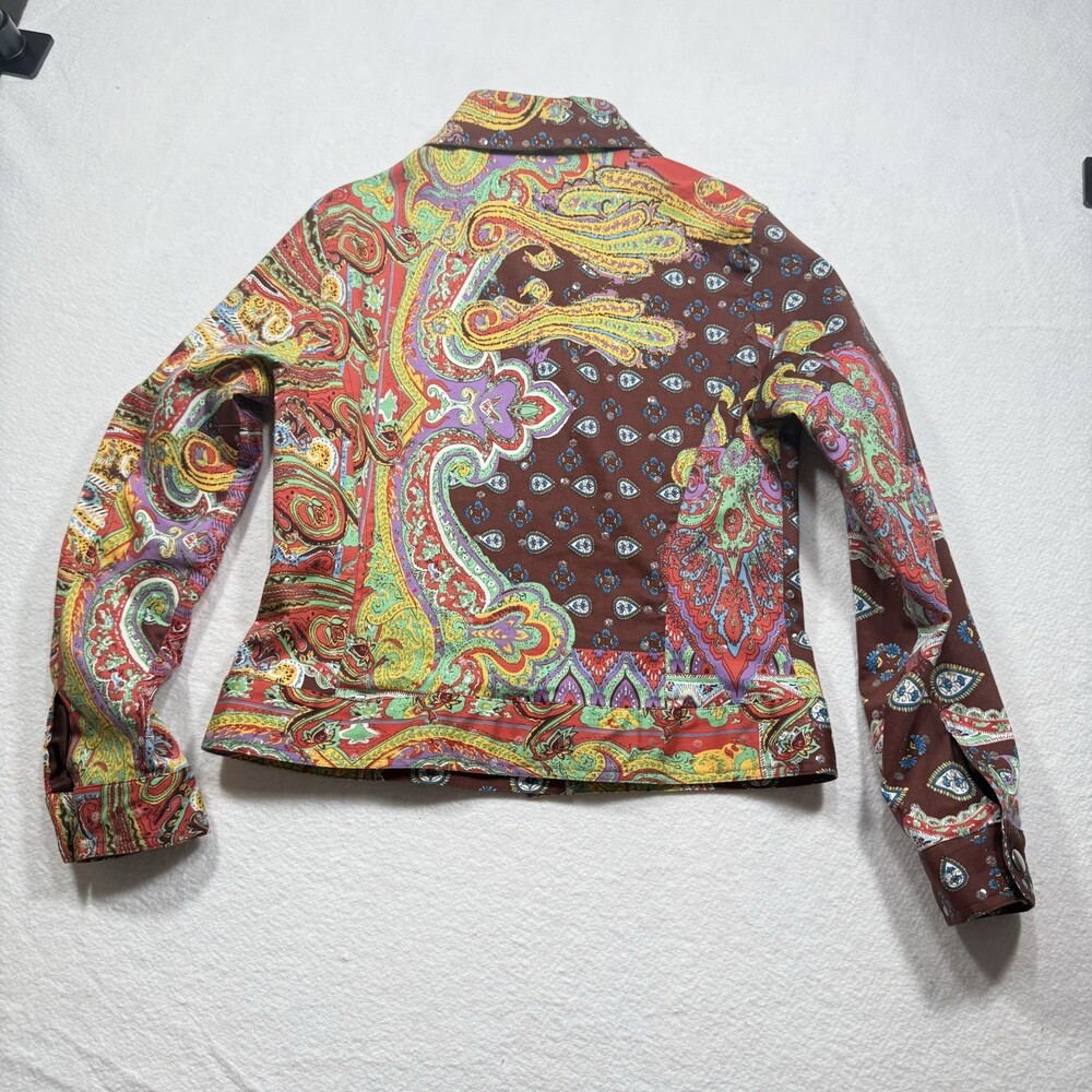 ILYSEHARTLTD Women’s Paisley Short Fitted Jacket with Clear Sequins SZ 8 - Picture 9 of 9
